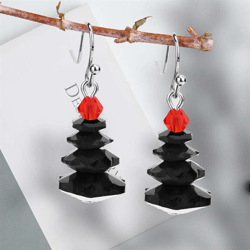 Various Crystals Christmas Tree Amethyst Peace Healing Drop Earrings - Image 13