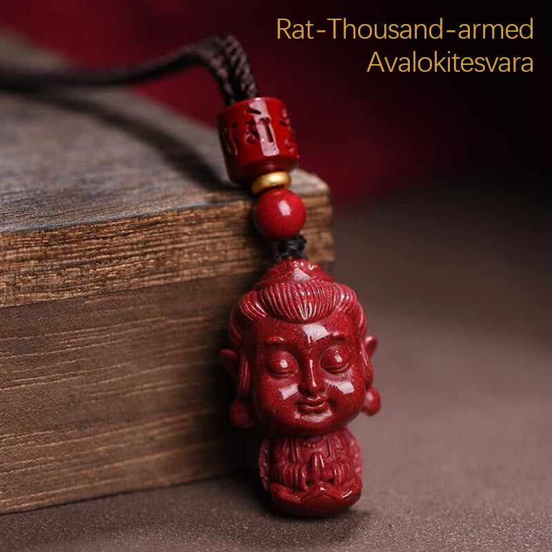 Chinese Zodiac Natal Buddha Natural Cinnabar Amulet Keep Away Evil Spirits Necklace Pendant - Image 11