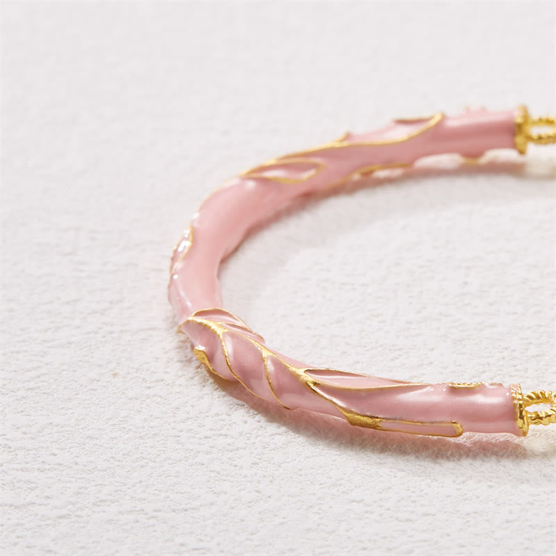 Sun Stone Golden Silk Jade Lily of the Valley Charm Positive Bracelet Bangle - Image 7