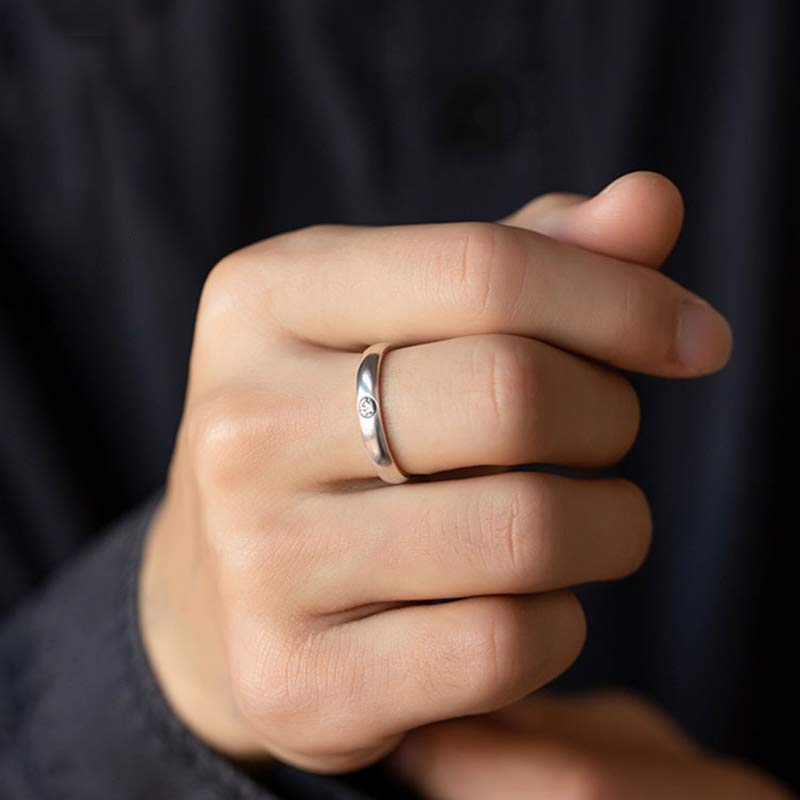 925 Sterling Silver Chinese Zodiac Natal Buddha Blessing Couple Ring - Image 5