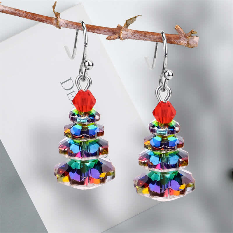 Various Crystals Christmas Tree Amethyst Peace Healing Drop Earrings - Image 9