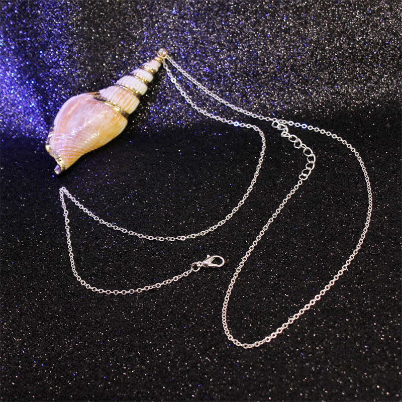 Natural Shankha Conch Shell Seashell Lucky Necklace Pendant - Image 15