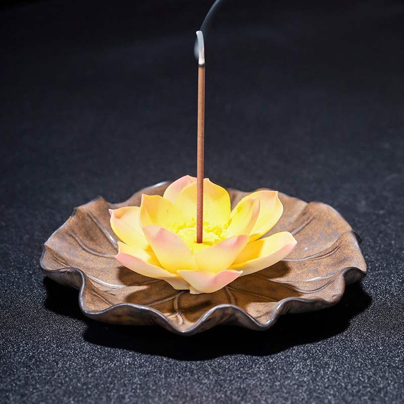 Tibetan Lotus Blessing Incense Burner Decoration - Image 14