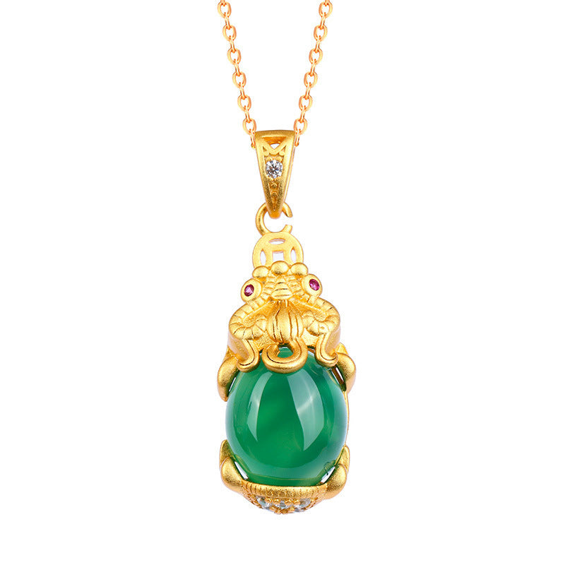 Natural Jade PiXiu Balance Necklace
