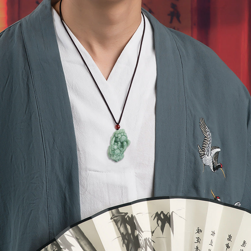 Jade PiXiu Wealth Luck String Necklace Pendant - Image 4