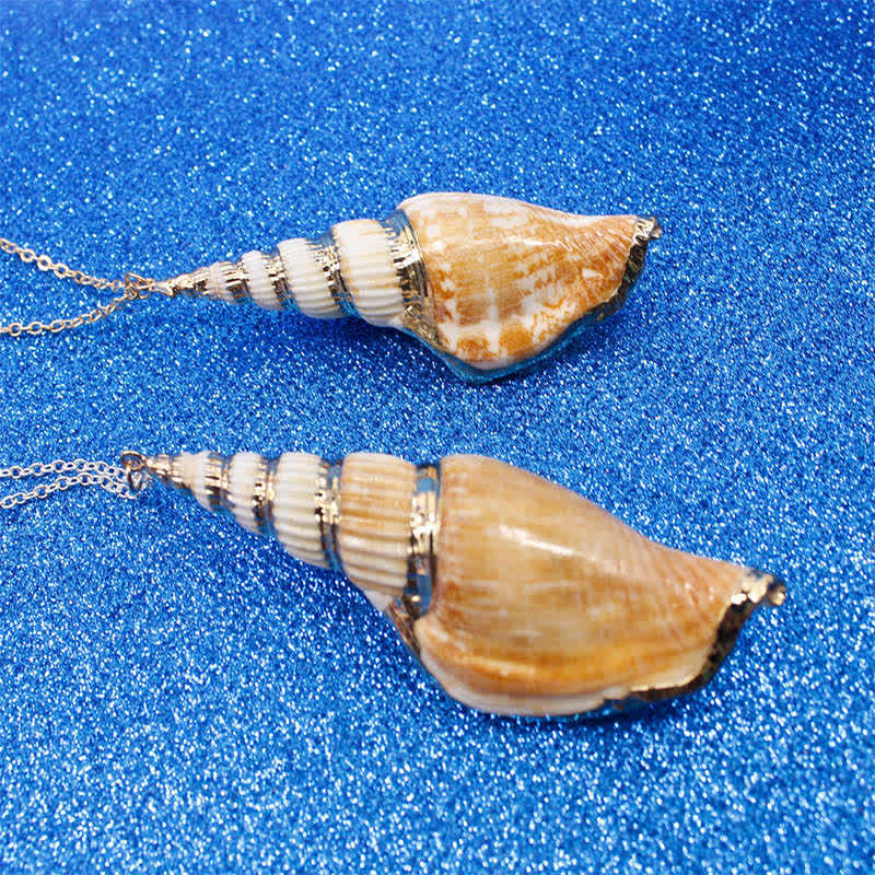 Natural Shankha Conch Shell Seashell Lucky Necklace Pendant - Image 18