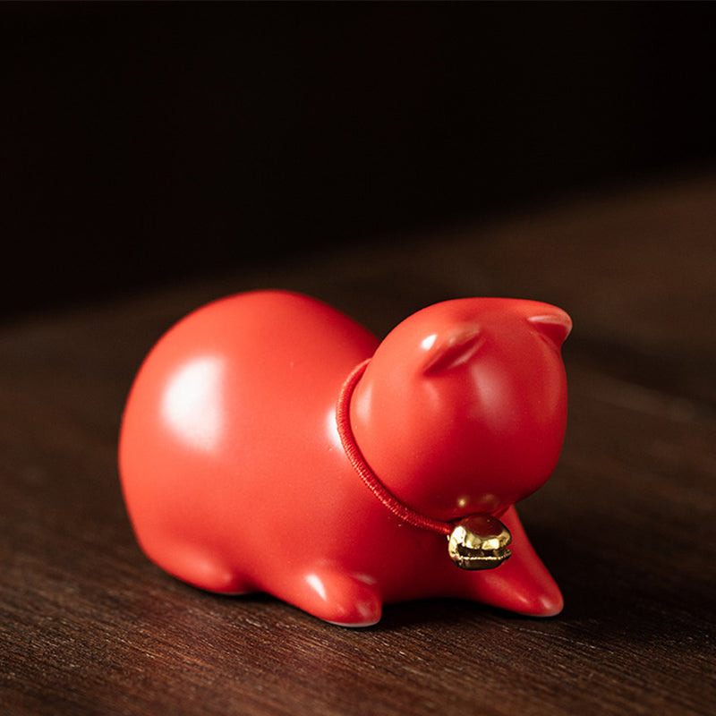 Mini Small Cute Cat Tea Pet Ceramic Home Desk Figurine Decoration - Image 24