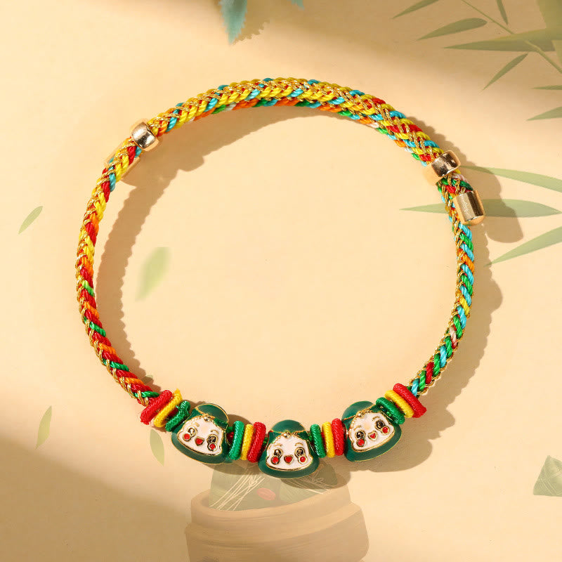 Colorful Rope Zongzi Pattern Luck Handmade Child Adult Bracelet