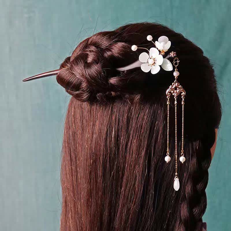Ebony Flower Protection Blessing Hairpin Decorations - Image 3