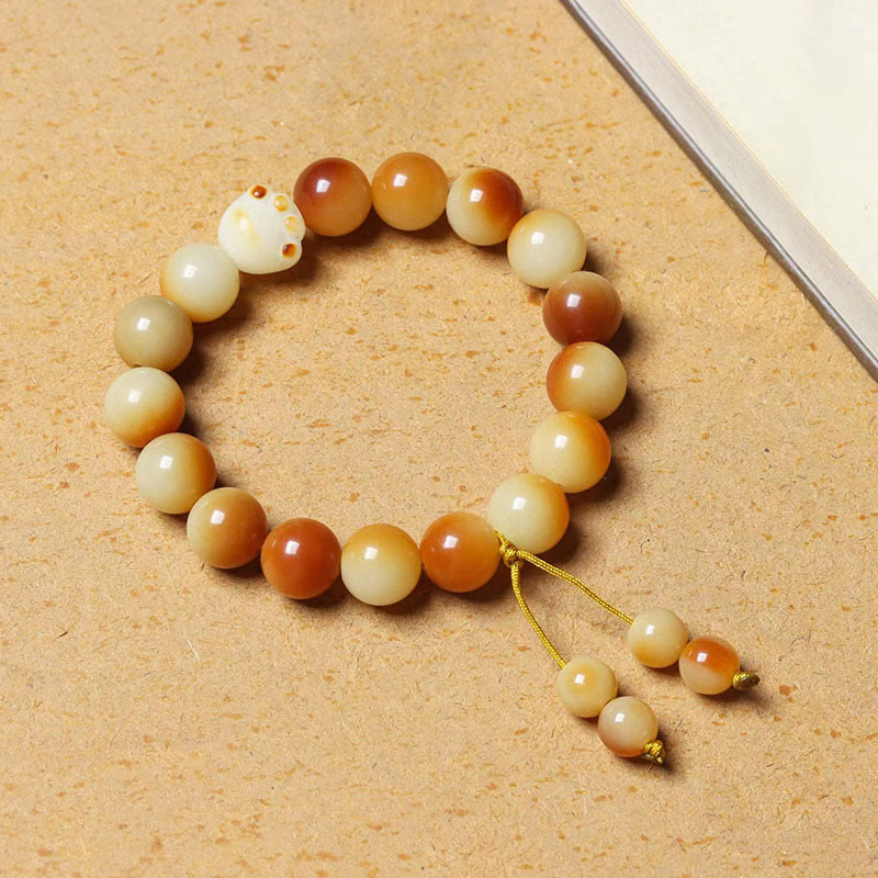 Natural Bodhi Seed Lovely Paw Claw Peace Wisdom Bracelet