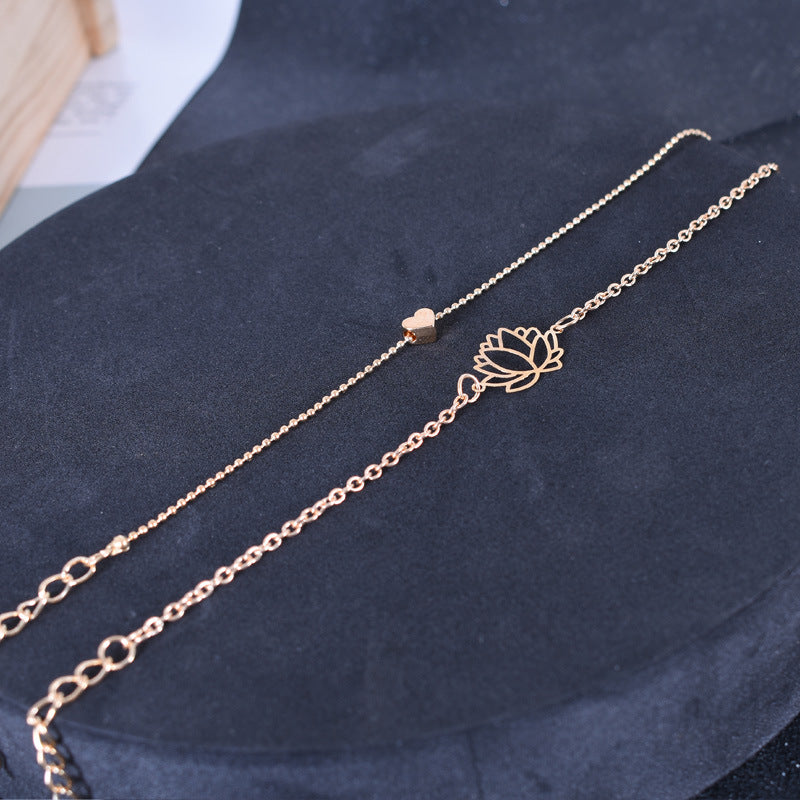 2Pcs Lotus Flower Love Heart Enlightenment Bracelet - Image 6