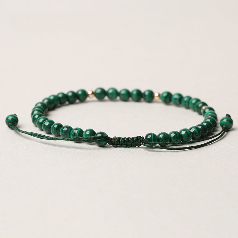 Natural Malachite Protection Calmness String Bracelet - Image 5