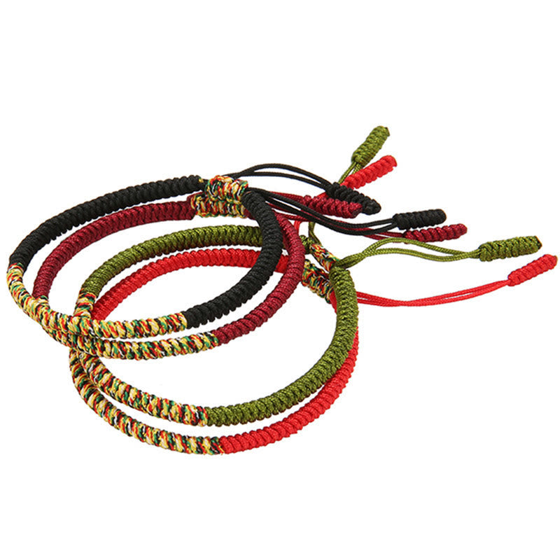 Tibetan Handmade Multicolor King Kong Knot Luck Strength Braided Bracelet - Image 15