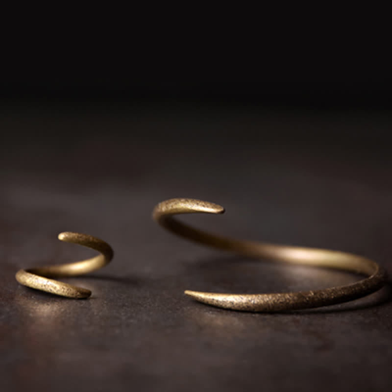 Simple Design Copper Luck Adjustable Cuff Bracelet - Image 9