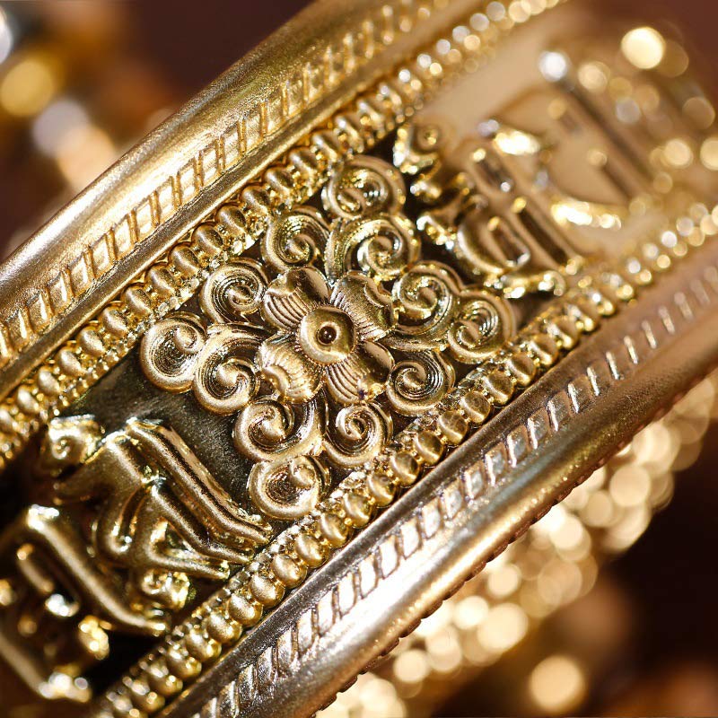 Tibetan Prayer Wheel Six True Words Sandalwood Healing Decoration - Image 6