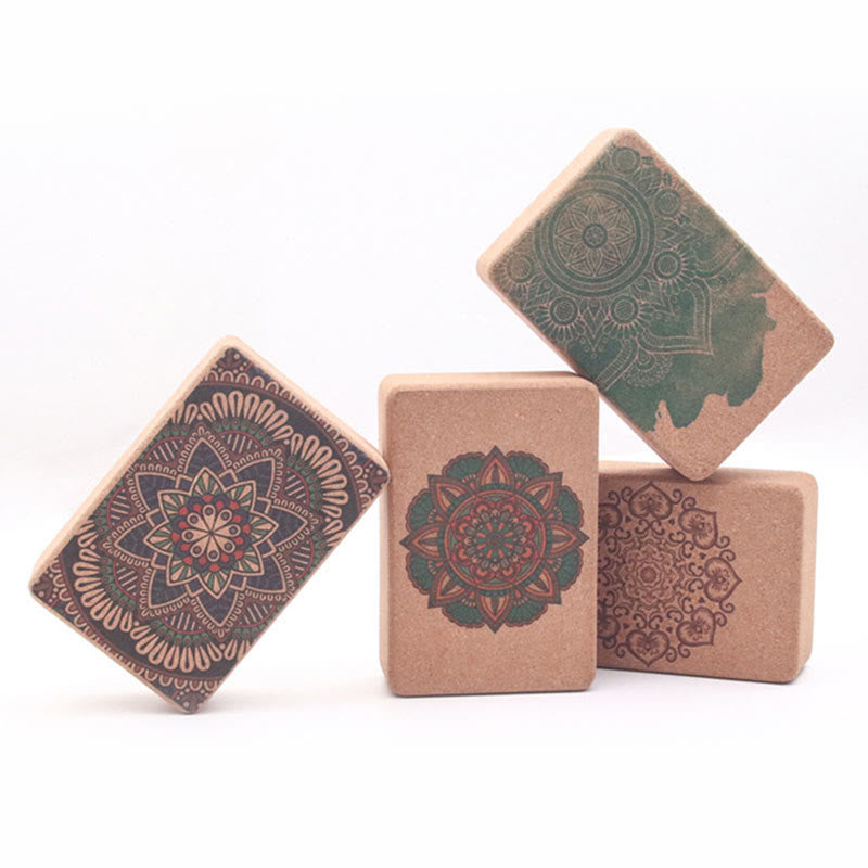 Tibetan Mandala Mindful Yoga Cork Block - Image 3