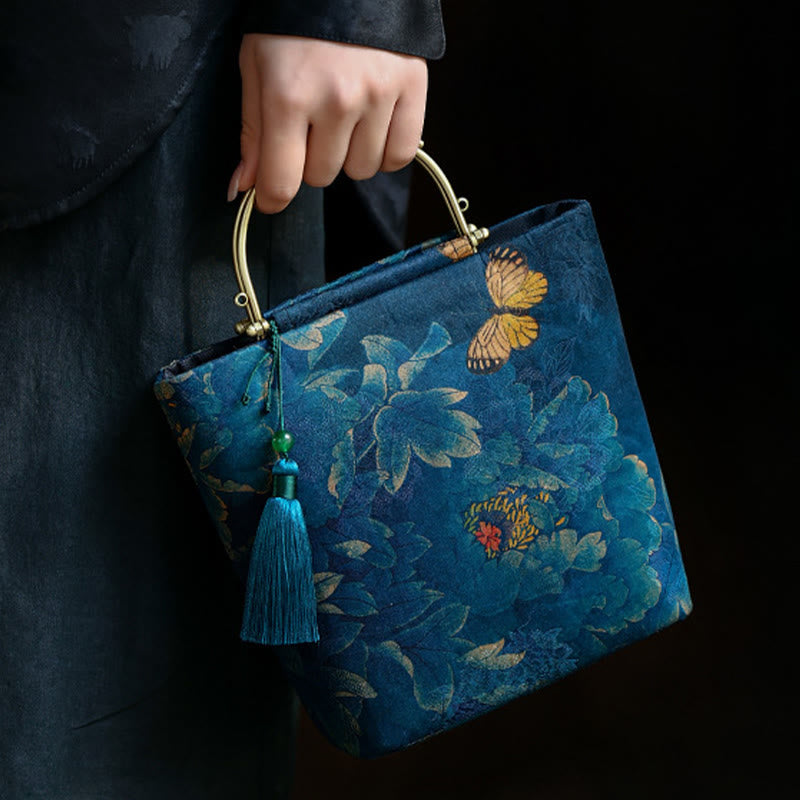 Leaves Butterfly Metal Chain Crossbody Bag Shoulder Bag Handbag - Image 10