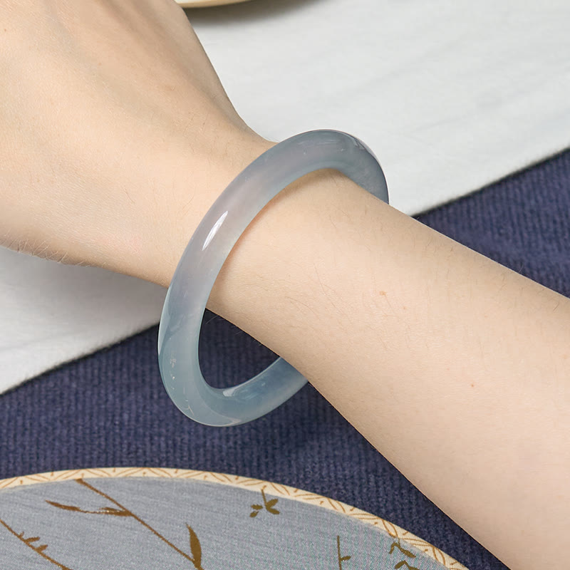 Inner Peace And Stress Relief Aquamarine Jade Blue Bracelet Bangle Bundle - Image 8