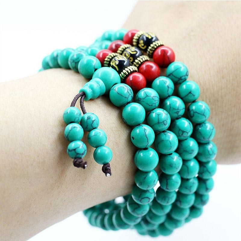 Tibetan Turquoise Purification Necklace Mala - Image 6