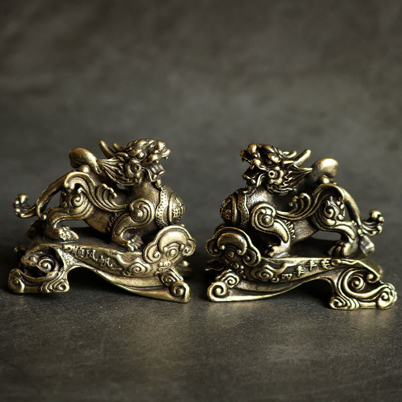 Handmade FengShui PiXiu Copper Wealth Luck Decoration