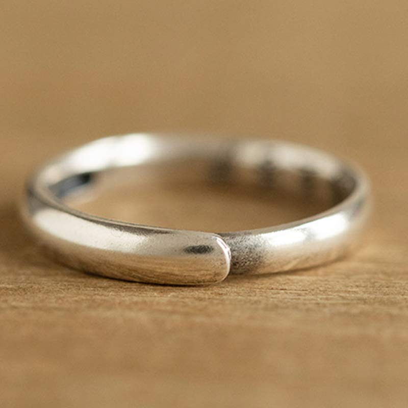 925 Sterling Silver Chinese Zodiac Natal Buddha Blessing Couple Ring - Image 8