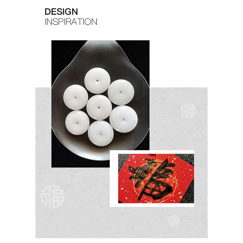 925 Sterling Silver Peace Buckle Chalcedony Fu Character Harmony Bracelet - Image 6