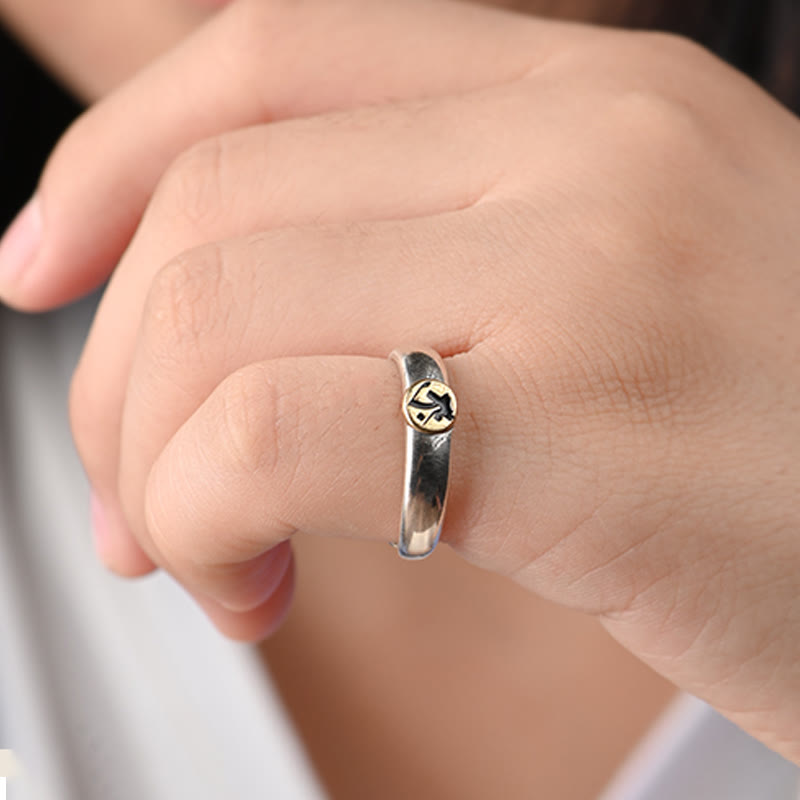 Tibetan Om Mani Padme Hum Carved Chinese Zodiac Natal Buddha Peace Ring - Image 15