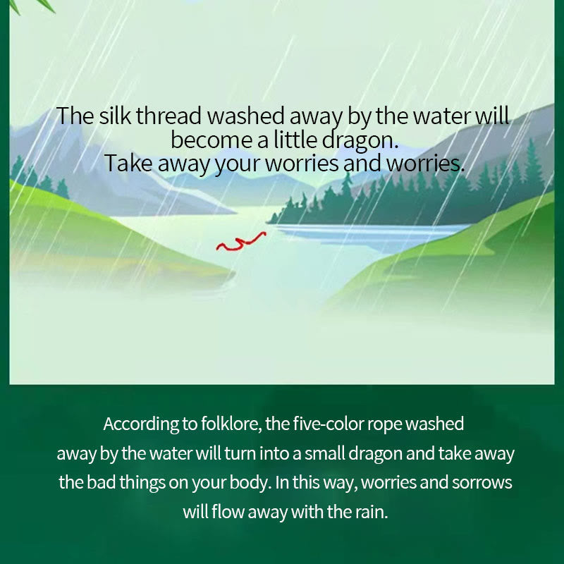 925 Sterling Silver Fu Character Zongzi Pattern Multicolored String Luck Handmade Braided Bracelet - Image 9