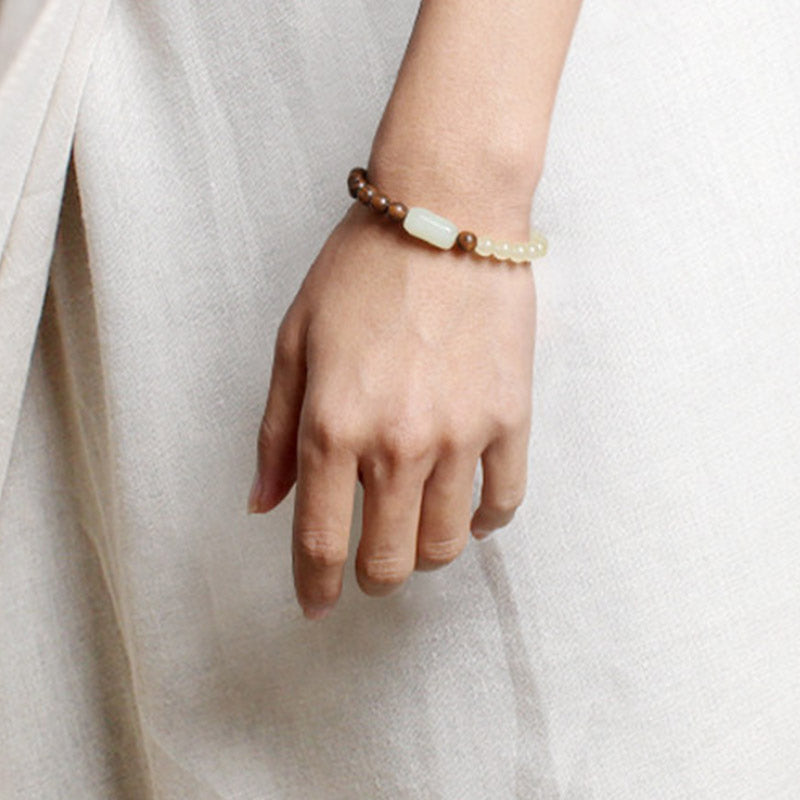 Jade Sandalwood Luck Abundance Bracelet - Image 4