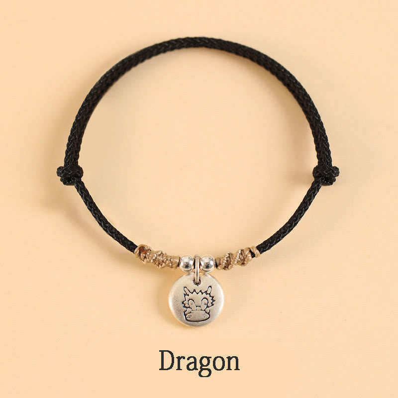 Handmade 999 Sterling Silver Year of the Dragon Cute Chinese Zodiac Luck Braided Bracelet (Extra 30% Off | USE CODE: FS30) - Image 25