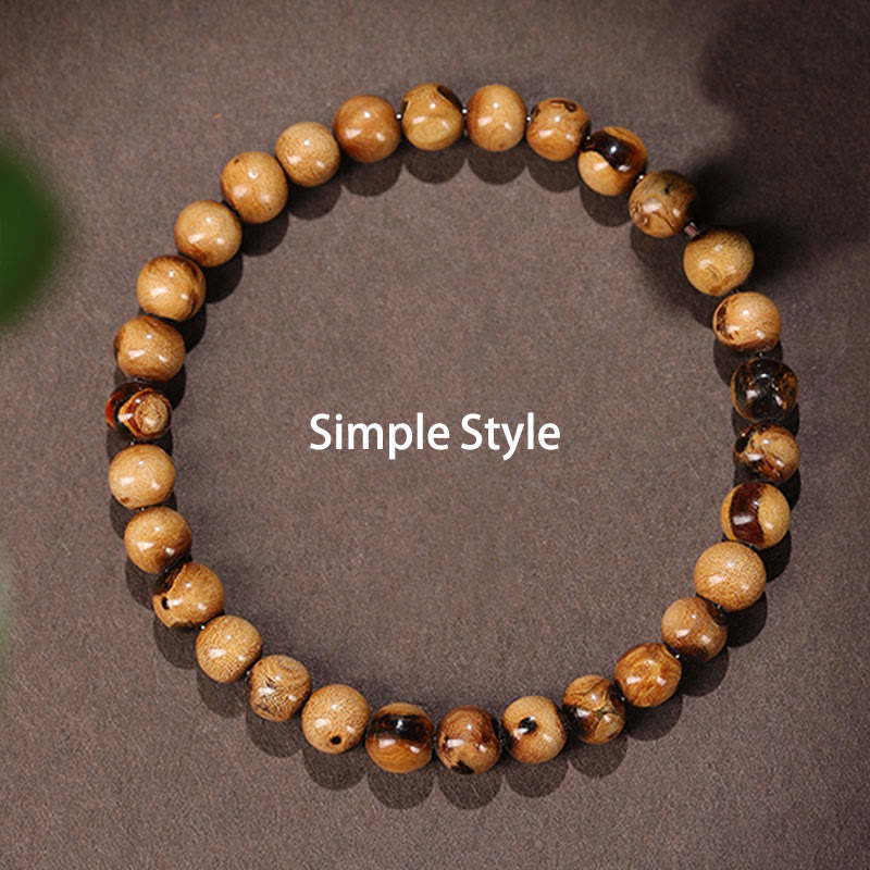 925 Sterling Silver Natural Golden Sea Willow Zakiram Goddess of Wealth Lucky fortune Fu Character Success Bracelet - Image 9