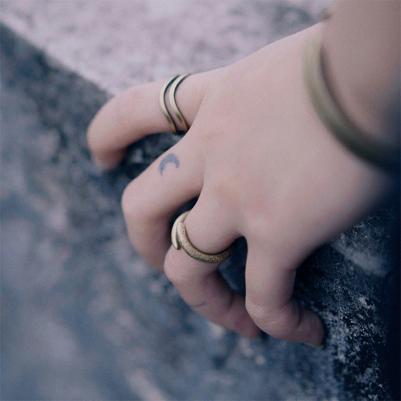 Simple Design Copper Luck Adjustable Ring - Image 8