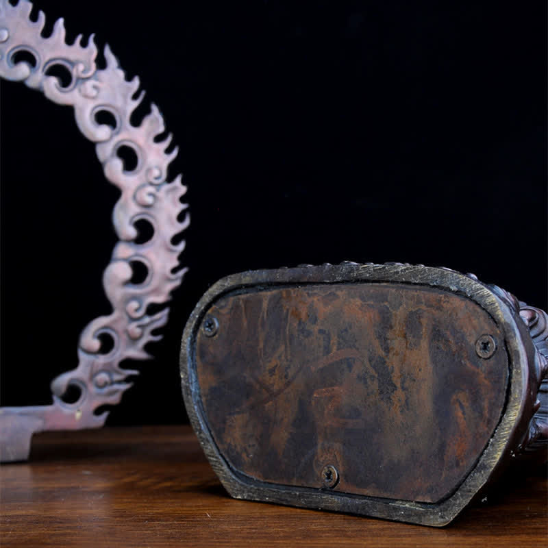 Tibet Mahakala Bodhisattva Figurine Compassion Copper Statue Decoration - Image 15