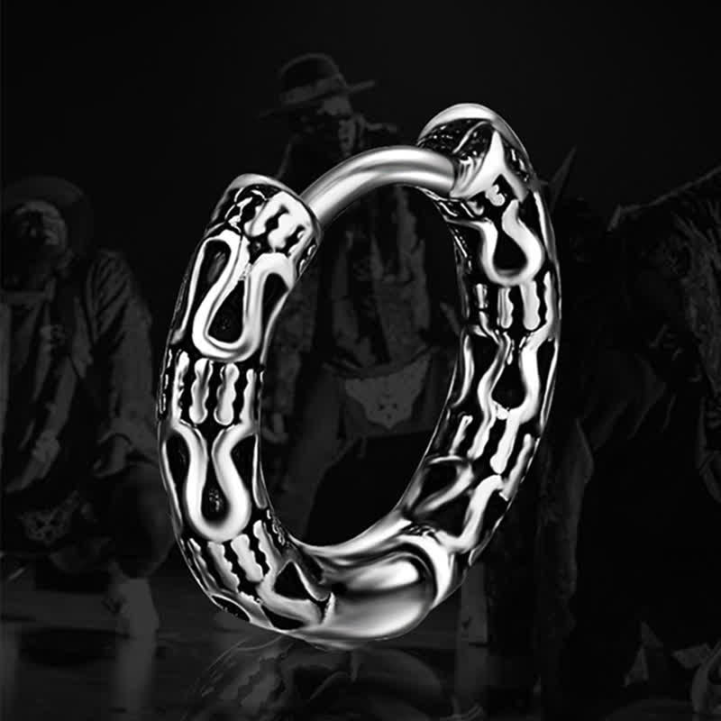 Retro Pattern Titanium Steel Balance Earrings - Image 8