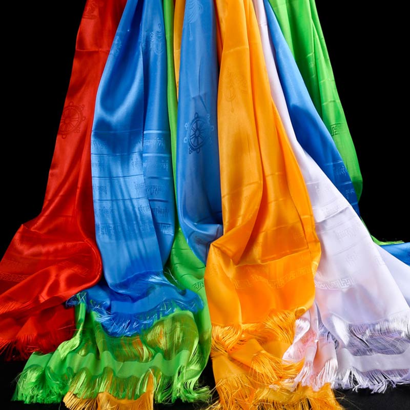 Tibetan Blessing Auspicious 5 Colors Khata Decoration