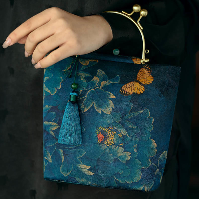 Leaves Butterfly Metal Chain Crossbody Bag Shoulder Bag Handbag - Image 6