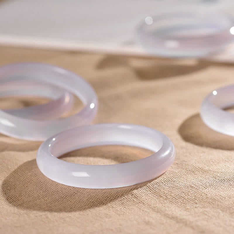 Natural Purple Jade Soothing Protection Bracelet Bangle - Image 8