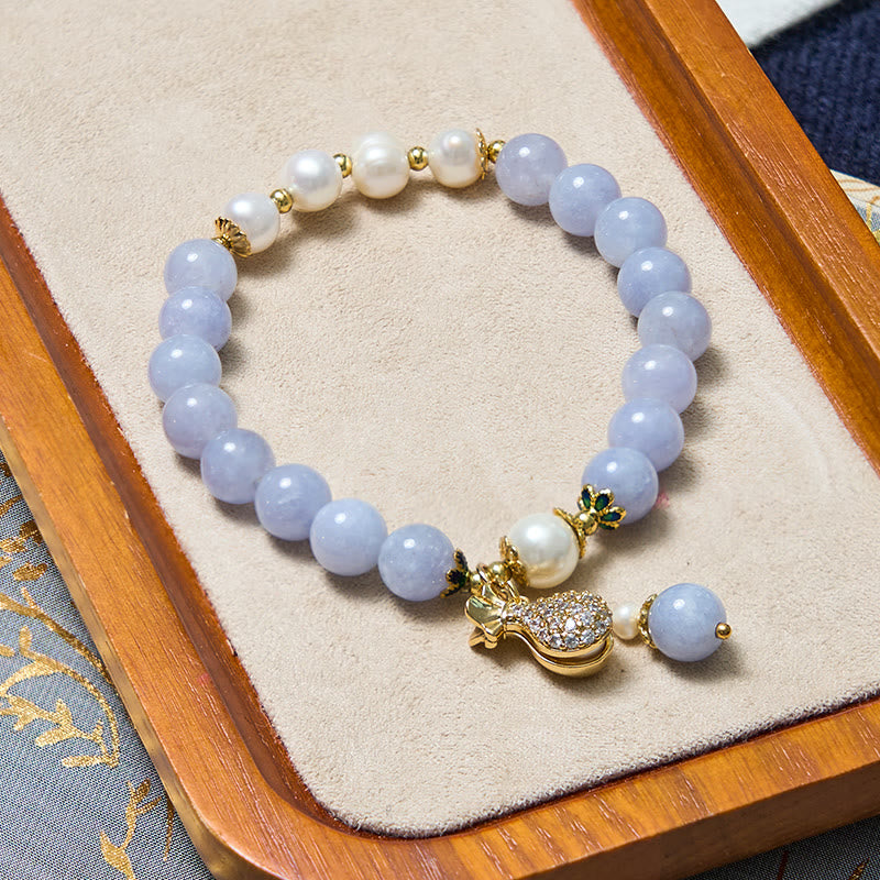 Inner Peace And Stress Relief Aquamarine Jade Blue Bracelet Bangle Bundle - Image 5