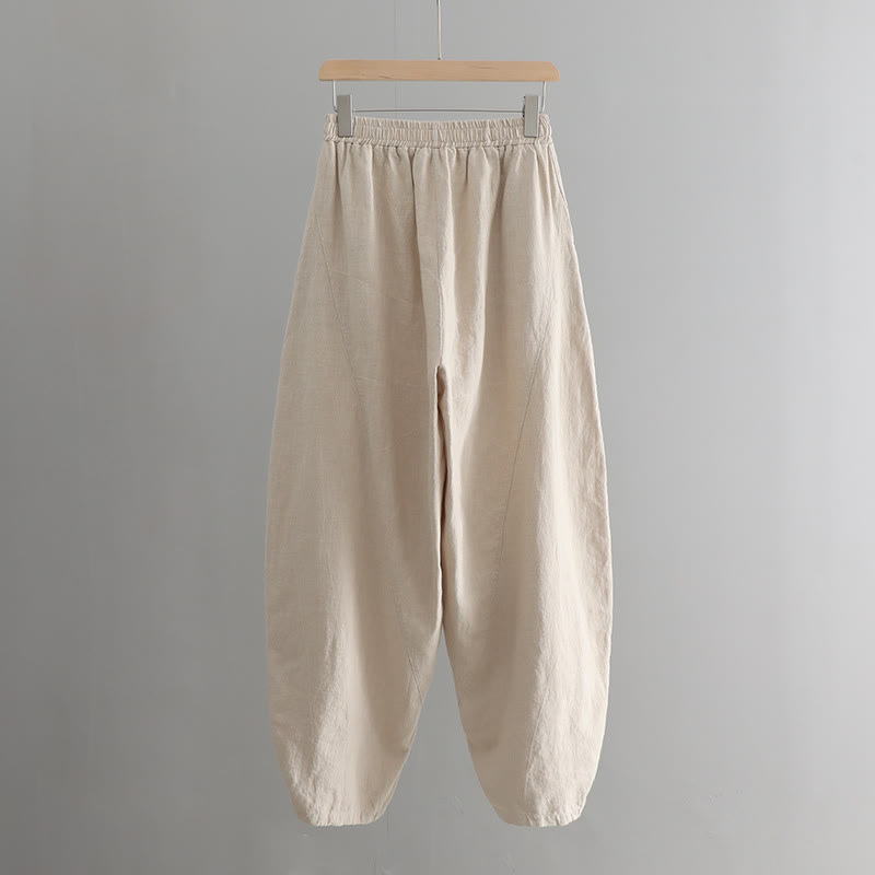 Solid Color Loose Yoga Harem Pants With Pockets - Image 18