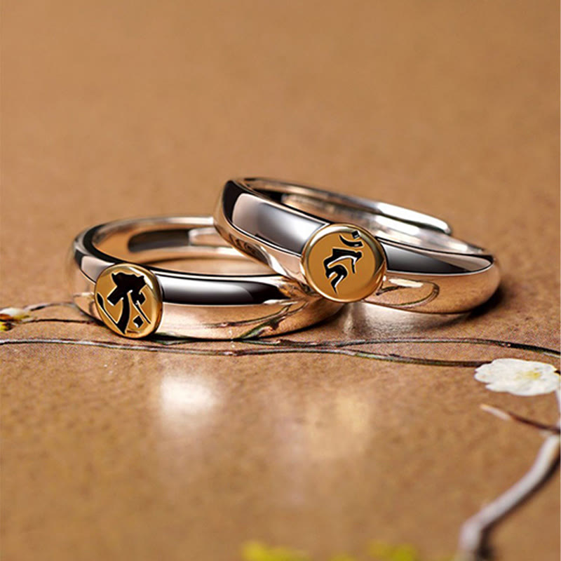 Tibetan Om Mani Padme Hum Carved Chinese Zodiac Natal Buddha Peace Ring - Image 41