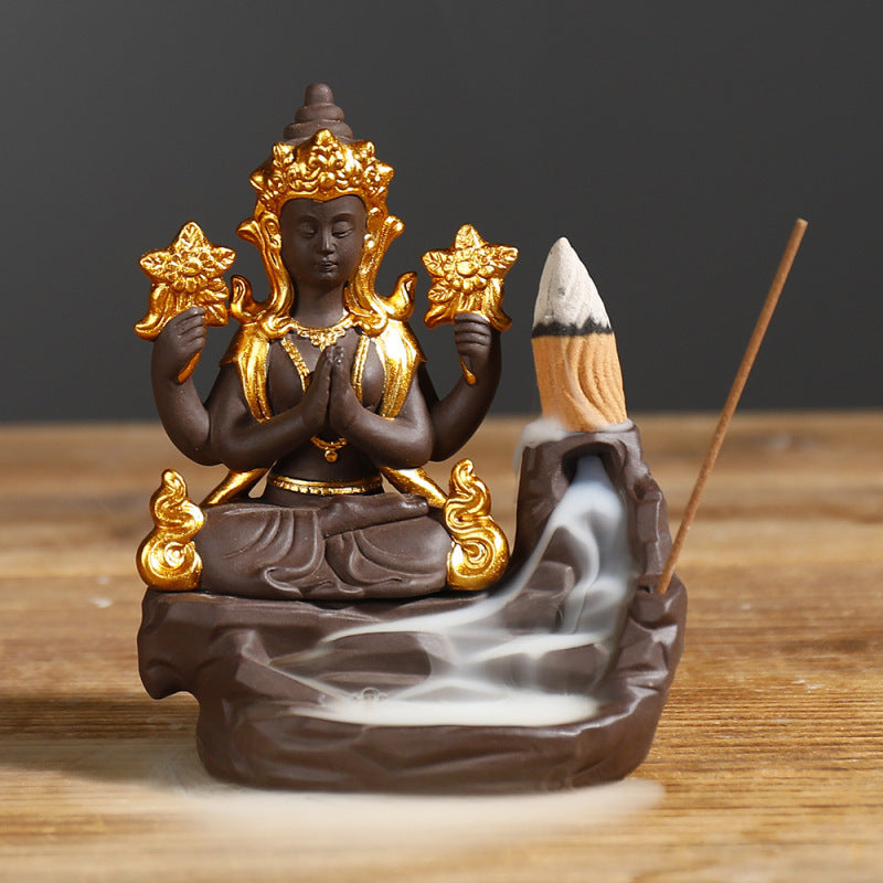 Tibetan Buddha Healing Incense Burner Decoration