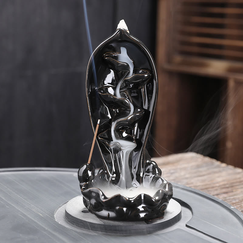 Waterfall Incense Burner Backflow Incense Holder - Image 11