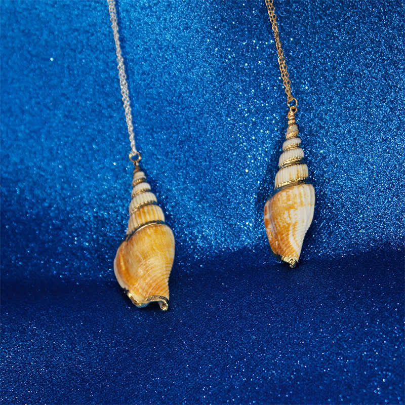 Natural Shankha Conch Shell Seashell Lucky Necklace Pendant - Image 17