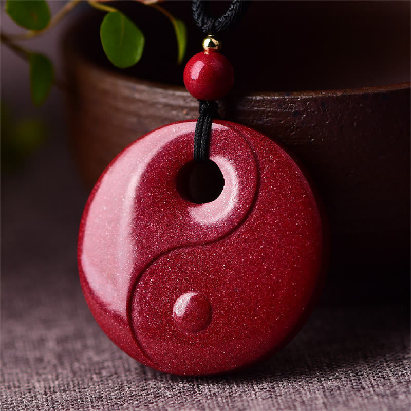 Laughing Buddha Yin Yang Chinese Zodiac Gourd Natural Cinnabar Blessing Necklace Pendant - Image 7