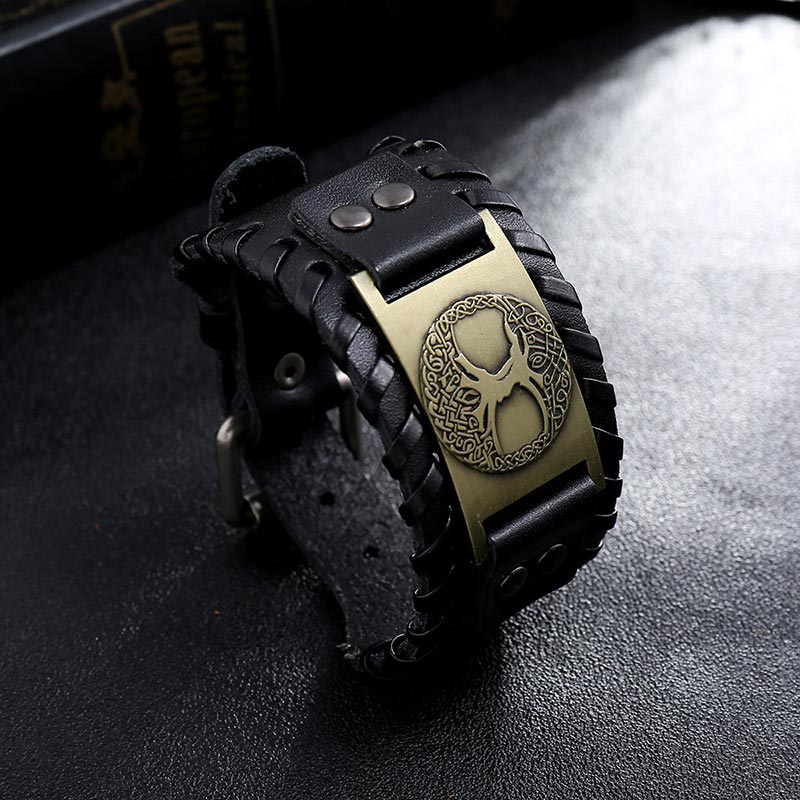 Lucky Tree Of Life Balance Leather Bracelet - Image 6