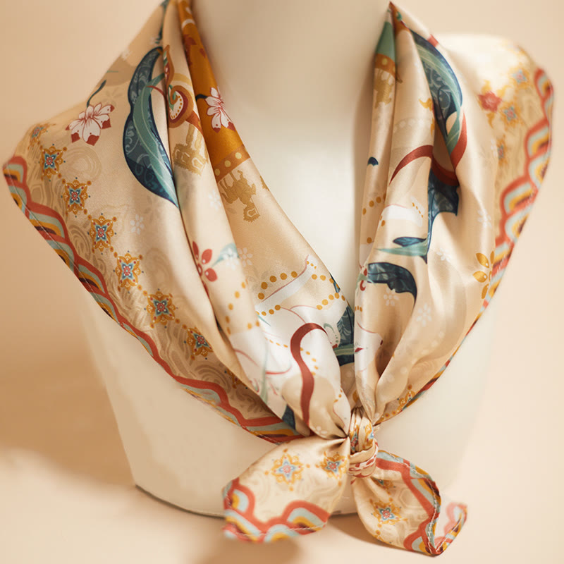 Dunhuang Riyue Mountain 100% Mulberry Silk Scarf Dunhuang Shawl