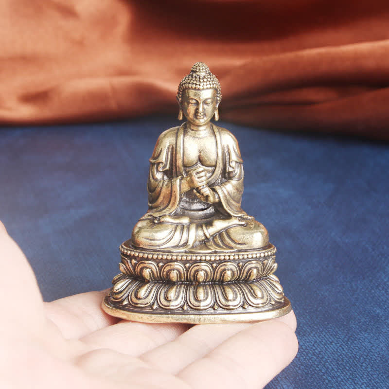 Tathagata Buddha Serenity Copper Statue Decoration - Image 6