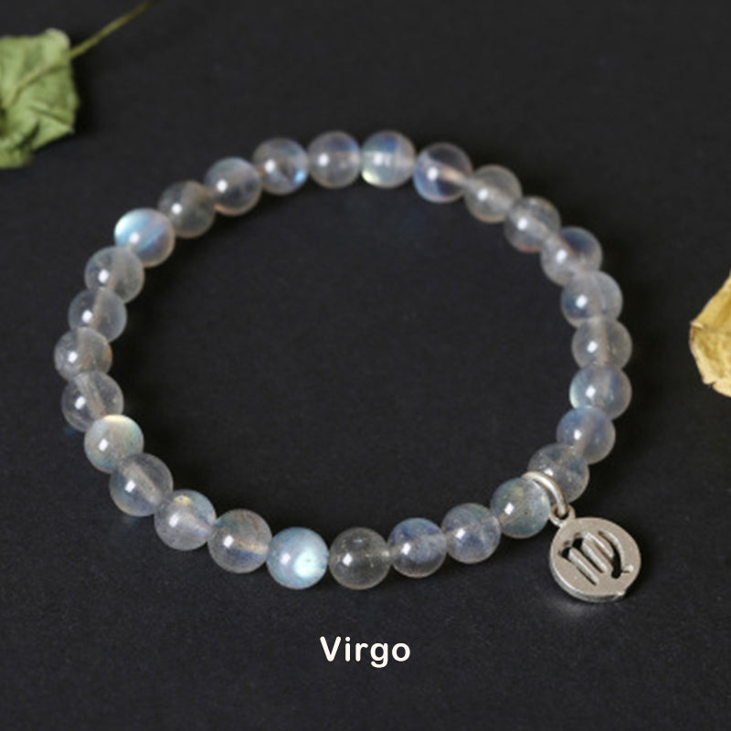 12 Constellations of the Zodiac Moonstone Charming Bracelet - Image 14