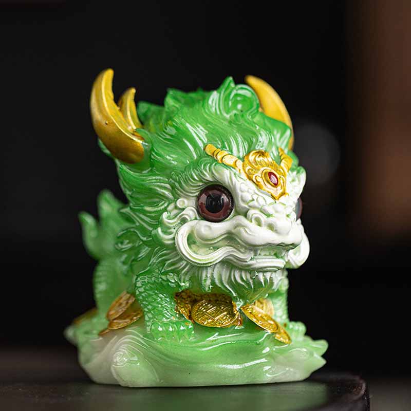 Color Changing Small Kirin Resin Tea Pet Home Figurine Decoration - Image 26
