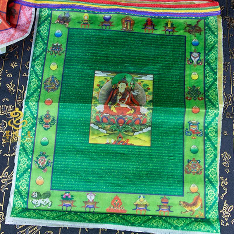 Tibetan 5 Colors Windhorse Buddha Tara Scriptures Healing Auspicious Outdoor Prayer Flag - Image 13